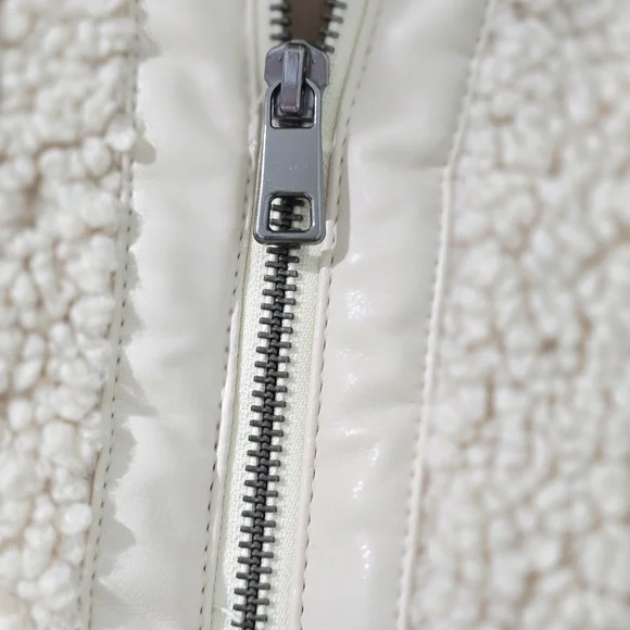 Banana Republic Women's Petite Sherpa Bomber Jacket Size M - Picture 9 of 14